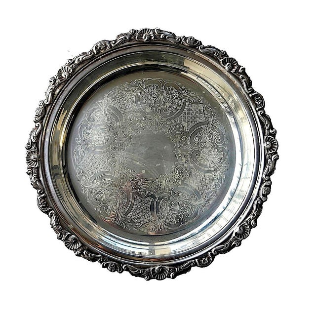 English 1970s Sheridan Silver Plate Pie Bowl With Baking Glass Insert, 2 Piece Set For Sale - Image 3 of 13