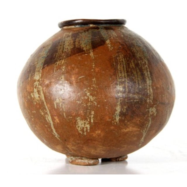Mid 20th Century Mid-Century Studio Art Pottery Vase – Sculptural Bulbous Form, Handcrafted Ceramic For Sale - Image 5 of 6