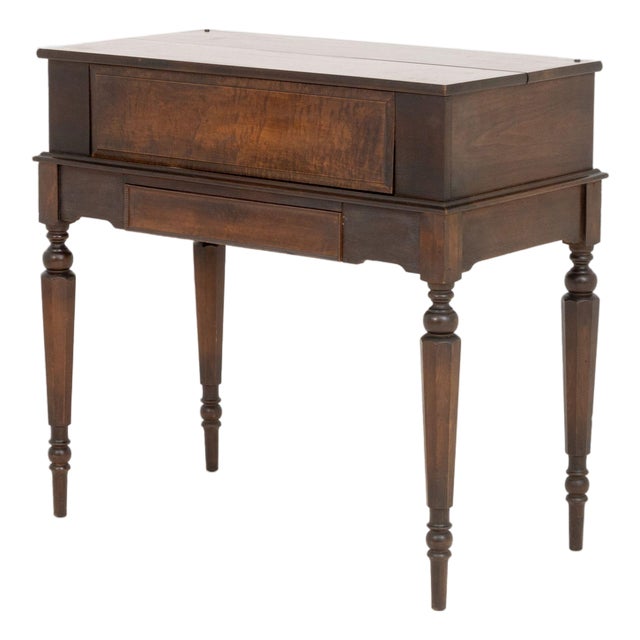 Edwardian Antique Mahogany Spinet Writing Desk, Early 20th Century For Sale