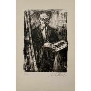 Arbit Blatas, Lithuanian French Artist Arbit Blatas Lithograph Albert Marquet Ecole D'Paris, 1962 For Sale