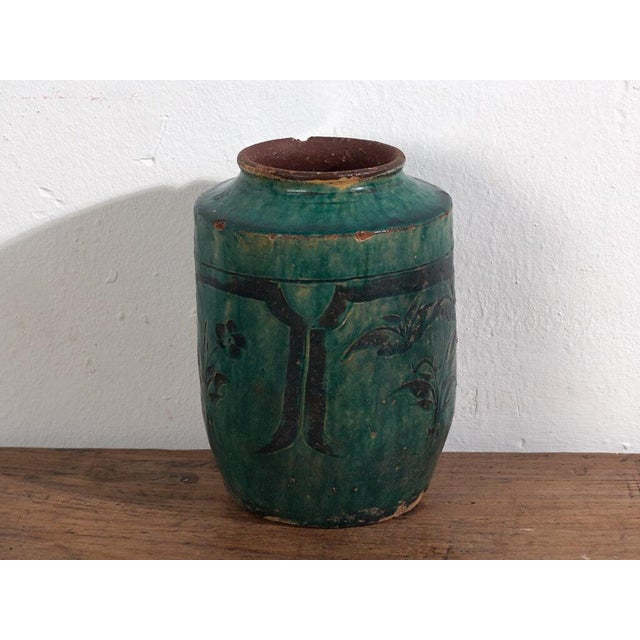 Antique Chinese Stoneware Vase For Sale - Image 3 of 7