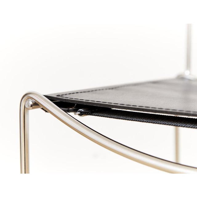 Black Leather Dining Chairs by Giandomenico Belotti for Alias, 1980s, Set of 4 For Sale - Image 8 of 14