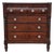 Antique American Empire Chest of Drawers | 5 Drawer Mahogany Veneer Dresser | 19th Century Early American Bedroom Furniture | Solid Wood For Sale