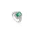 Certified Zambian Emerald Statement Ring in 14k Gold Size 5 For Sale - Image 4 of 12