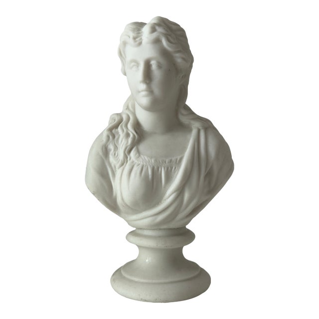 Mid 19th Century Parian Porcelain Bust of Dante's Beatrice For Sale