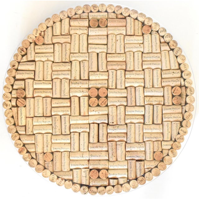 Lazy Susan Revolving Tray With Napa Valley Wine Corks From Joseph