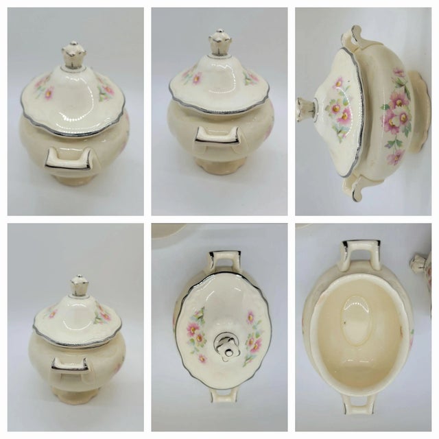 Mid 20th Century Mid 20th Century Homer Laughlin Virginia Rose Coffee Set- 4 Pieces For Sale - Image 5 of 12