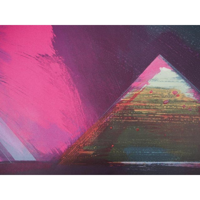 Modern Claude Hastaire, Egypt, The Pyramid of Cheops, Lithograph For Sale - Image 3 of 5