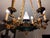 French Napoleon Empire Style Brass Chandelier with Swans and Green Glass Lampshades, 1970s For Sale - Image 12 of 18
