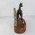 Vintage Metal Foal Baby Horse Wood Base Fence The horse and fence are made of some kind of metal. May be cast iron, but I...