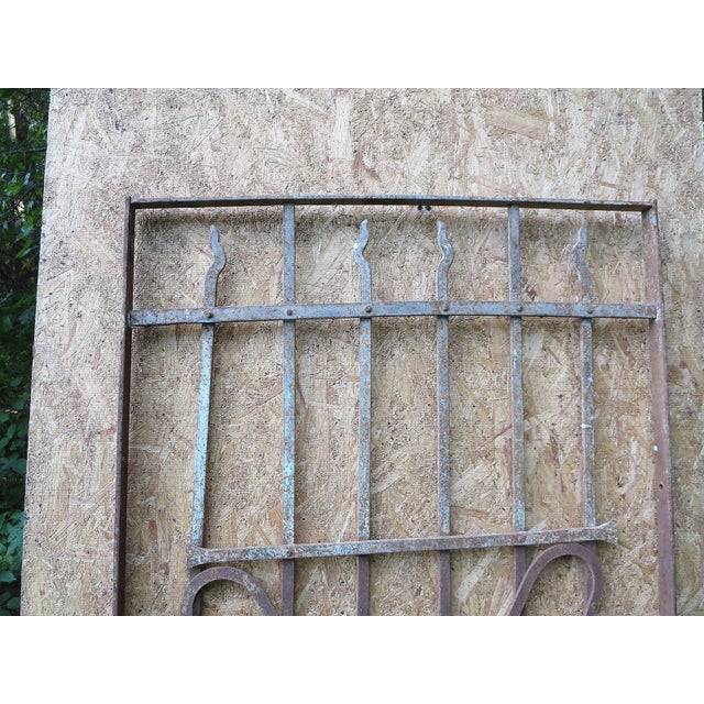 Antique Victorian Iron Gate or Garden Fence Element For Sale In Philadelphia - Image 6 of 7