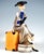 Goldscheider Vienna Lady Sitting on Suitcase by Stephan Dakon, 1930s For Sale - Image 3 of 8