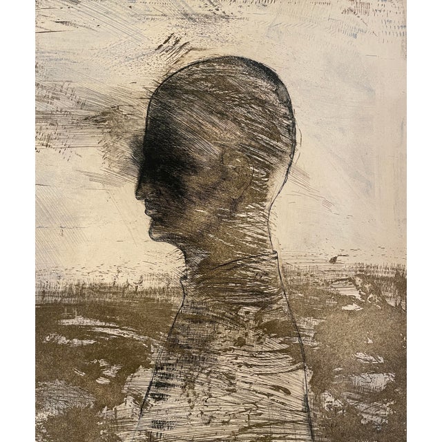 William Joseph Patterson (born 1941) "Head of Leonardo Da Vinci" etching on paper, pencil signed, dated 1969 titled and...