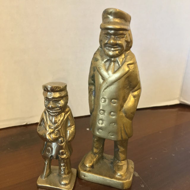 1960s Brass Fisherman "Salty Dog" Figurines - a Pair For Sale - Image 9 of 12