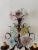 Metal Italian Murano Multicolor Prisms Flowers Gilt Metal Sconces, C 1930 For Sale - Image 7 of 15