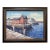 V. Caskey Coastal Harbor Vintage Oil Painting Signed 1975 Maritime Seascape Art For Sale