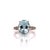 Natural Aquamarine Diamond Ring 14k White Gold 5.09 TCW Certified For Sale - Image 4 of 14