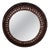 Glass Vintage Italian Round Wood Wall Mirror, 1970s For Sale - Image 7 of 7
