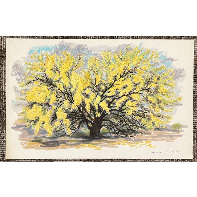 1960s Jean Charles Faucher Spring Landscape Painting For Sale - Image 4 of 4