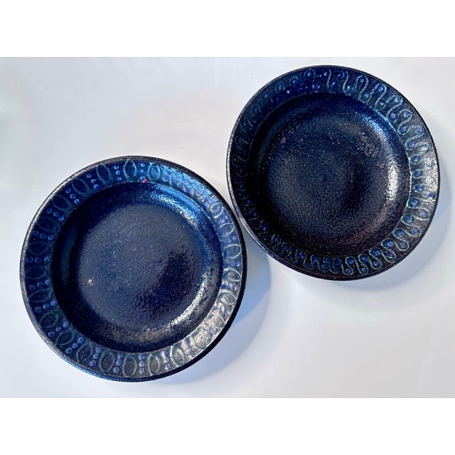 Studio Ceramic Art Plates with Modernist Decor, Germany, 1960s, Set of 2 For Sale - Image 14 of 18
