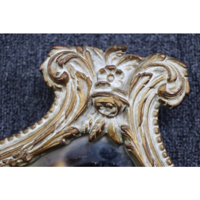 Gilt Wood & Floral Buffet Mirror For Sale - Image 4 of 7