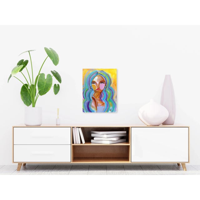 Textile "Indigo Bombshell" Original Artwork by Lindsey McCord For Sale - Image 7 of 9