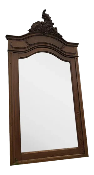 Rococo Style Carved Oak Mirror, 1920s