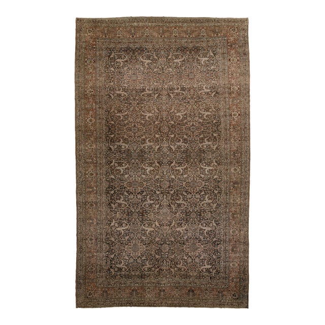 Antique Bakhtiari Rug With Intricate All-Over Scroll & Medallion Pattern For Sale
