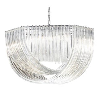 Hexagonal Bundled Triedro Murano Glass Chandelier by Simoeng For Sale