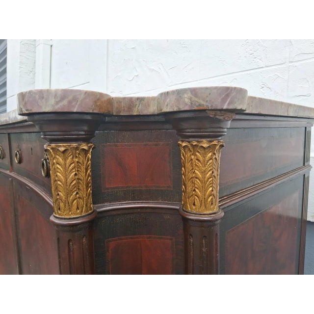 Mid 19th Century 19thc French Louis XV Transition Style Exotic Burlwood Tallboy/ Dresser For Sale - Image 5 of 12