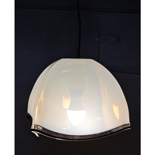 Italian Blue Murano Glass Modaluce Pendant and Wall Lamp Set, 1990s, Set of 2 For Sale - Image 4 of 18