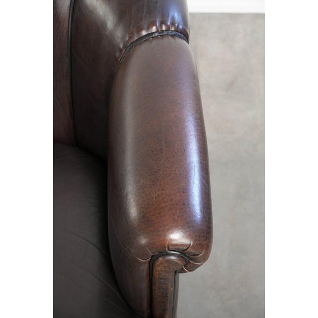 Three-Seater Sofa in Sheepskin Leather For Sale - Image 9 of 15