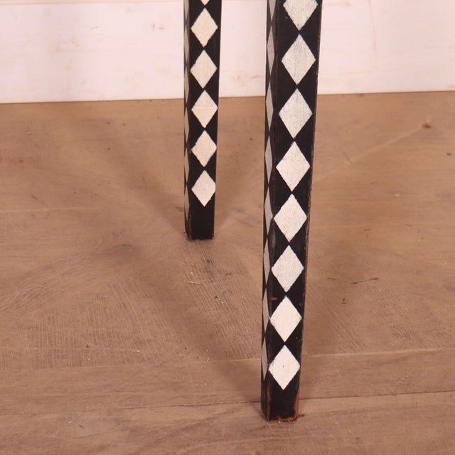 English Painted Lamp Table, 1890s For Sale - Image 4 of 9