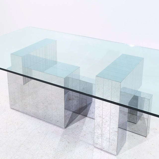 Mid 20th Century Paul Evans for Directional Mid Century Chrome Cityscape Dining Table For Sale - Image 5 of 8
