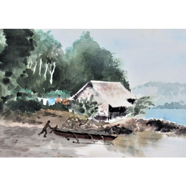 Impressionist Teresita (Tessie) Duldulao, Coastal Landscape with Child, 1986 For Sale - Image 3 of 6