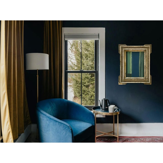 “River Moss" Abstract Art in Antique Frame, Transitional Living Room Art by JTS For Sale In Minneapolis - Image 6 of 11