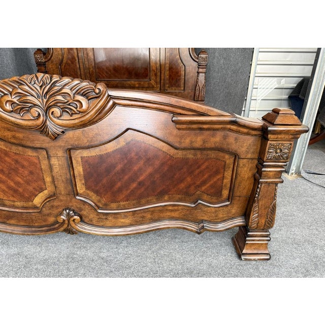 Michael Amini Windsor Court King Size Bed Frame For Sale - Image 10 of 17