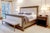 RH St. James King Fabric Panel Bed in Antiqued Graphite finish with Sand color Belgian Linen upholstery. A similarly...