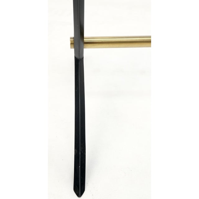 Italian Mid-Century Modern Cast Metal & Brass Base Glass Rectangle Coffee Table For Sale - Image 10 of 14