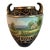 Antique Nippon Porcelain Scenic Vase, Hand-Painted Cobalt Blue & Gold For Sale