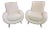 Mid Century Postmodern Italian Slant Back Club Chairs Newly Reupholstered - Pair For Sale