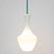 White opaline glass chandelier. Item made around the 1970s. Good condition with normal signs of aging, as shown in photos....