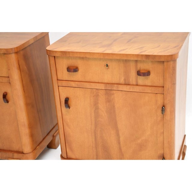 Swedish Art Deco Walnut Nightstands, 1930, Set of 2 For Sale - Image 12 of 13