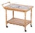 Danish Brutalist Oak Serving Table with Ceramic Tiles, 1960s For Sale