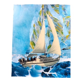 Signed Original Vintage “They Boldly Sailed the Atlantic” Photography Reimagined to a Collage For Sale