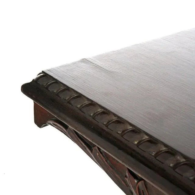 Wood Oversized Antique Mahogany Hunzinger Style School Twisted Barley Lamp Table, Circa 1900 For Sale - Image 7 of 13