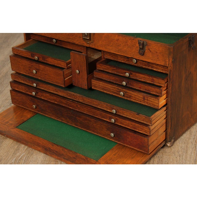 H. Gerstner & Sons Vintage Oak Wood Machinist Tool Chest Box Chairish