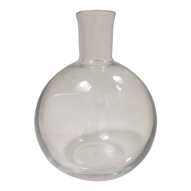 Modern Clear Crystal Baccarat Vase For Sale