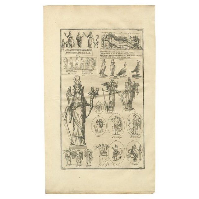 After Bernard de Montfaucon, Classical Antiquities and Sacred Figures, 1721, Engraving For Sale - Image 11 of 11