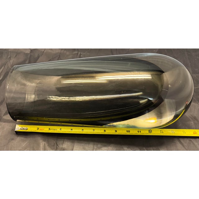 Signed Cenedese Murano Sommerso 15” Large Glass Vase Antonio Da Ros Vintage MCM For Sale - Image 10 of 12